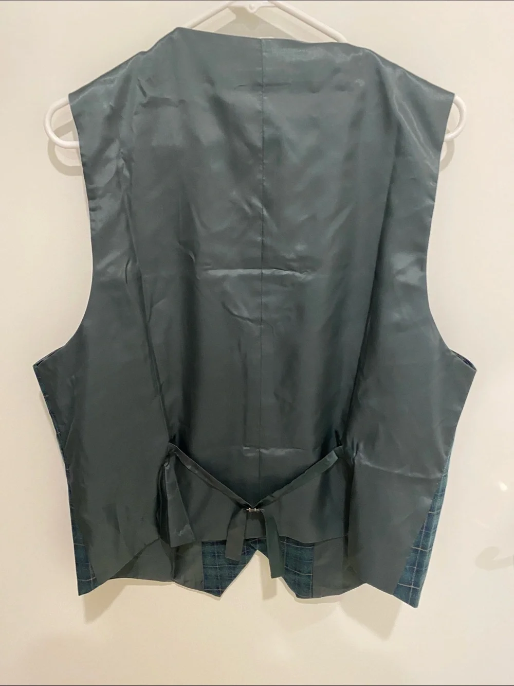 Hisdern Green Plaid Men's Dress Vest